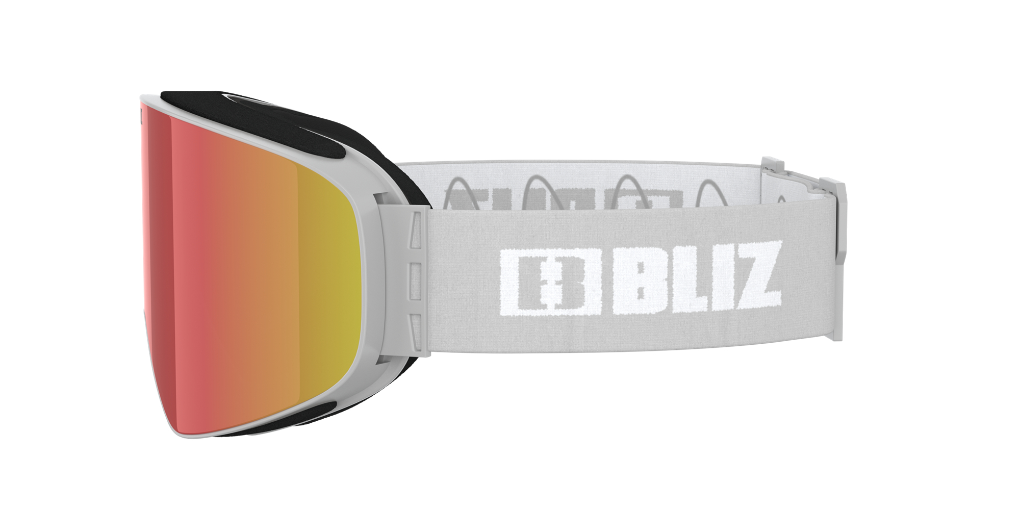 Ski Goggles Bliz Flow Gris Claro Marrones Rojas | 863097LAP