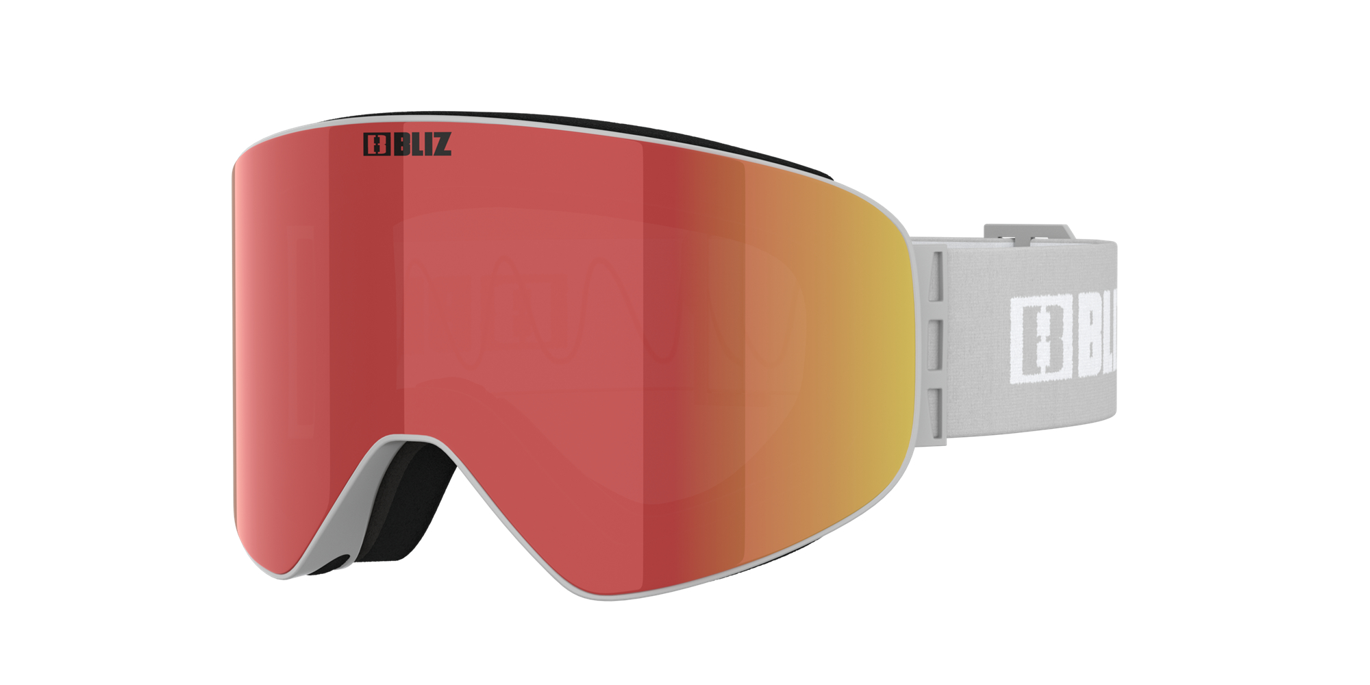 Ski Goggles Bliz Flow Gris Claro Marrones Rojas | 863097LAP